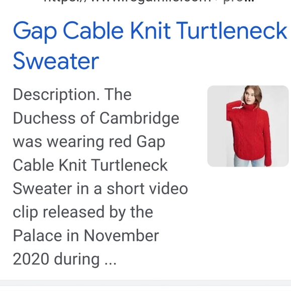 NWOT GAP Cotton Cable Knit Turtleneck Sweater - Picture 9 of 13